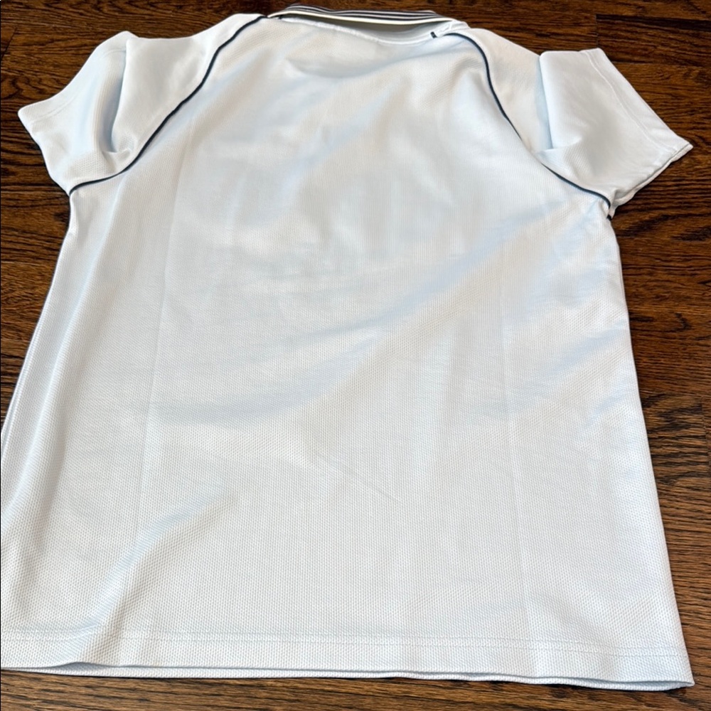 Adidas Blue Polo Shirt Classic Design - Picture 3 of 3